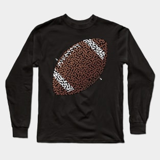 Football Shaped Maze & Labyrinth Long Sleeve T-Shirt